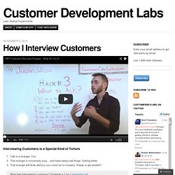 Customer Development Labs