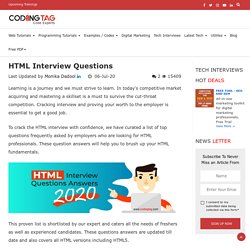 Top 50 HTML Interview Questions