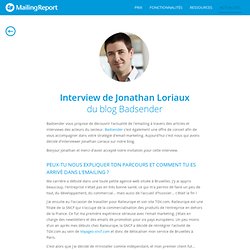 Interview de Jonathan Loriaux
