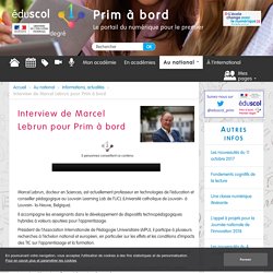 Interview de Marcel Lebrun pour Prim à bord - Prim à bord