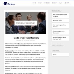 Tips to crack the interview