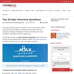 Best ajax interview questions 2019