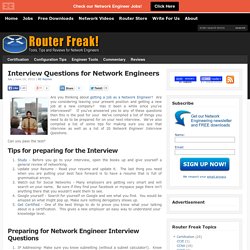 Interview Questions for Network Engineers - Tips for Interviewing