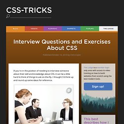 Interview Questions and Exercises About CSS