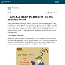 How to Succeed in the Bank PO Personal Interview Round
