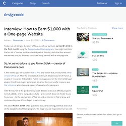 Interview: How to Earn $1,000 with a One-page Website