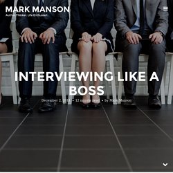 Interviewing Like a Boss