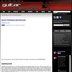 Guitar Messenger – Devin Townsend Masterclass