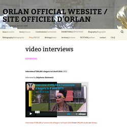 ORLAN OFFICIAL WEBSITE / SITE OFFICIEL D'ORLAN