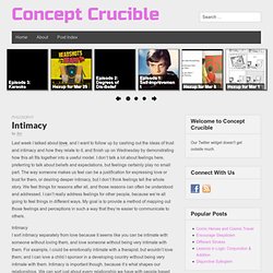 Intimacy - Concept Crucible
