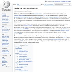 Intimate partner violence —Wikipedia