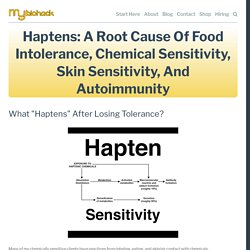 Haptens: A Root Cause Of Food Intolerance, Chemical Sensitivity, Skin Sensitivity, And Autoimmunity