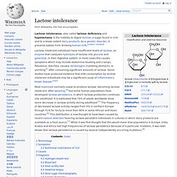 Lactose intolerance