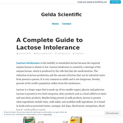 A Complete Guide to Lactose Intolerance – Gelda Scientific