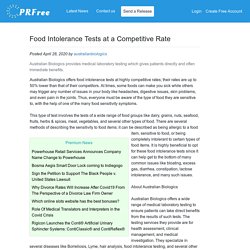 Food Intolerance Tests at a Competitive Rate