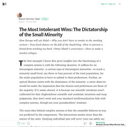 The Most Intolerant Wins: The Dictatorship of the Small Minority – Medium