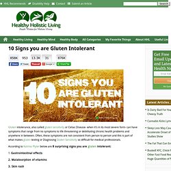 10 Signs you are Gluten Intolerant