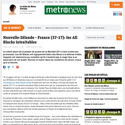 Nouvelle-Zélande - France (37-17): les All Blacks intraitables