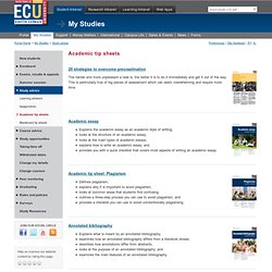 ECU Academic Tips