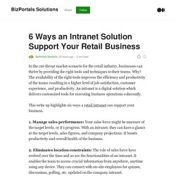 6 Ways an Intranet Solution Support Your Retail Business