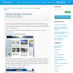 Intranet design showcase