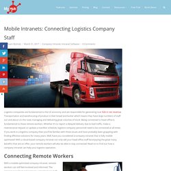 Mobile Intranets: Connecting Logistics Company Staff