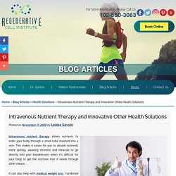 Intravenous Nutrient Therapy and Innovative Other Health Solutions