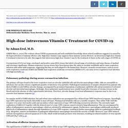 High-dose Intravenous Vitamin C Treatment for COVID-19