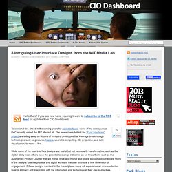 8 Intriguing User Interface Designs from the MIT Media Lab