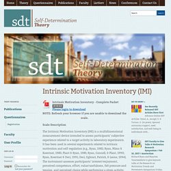 selfdeterminationtheory.org – Intrinsic Motivation Inventory (IMI)