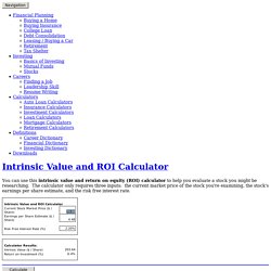 Intrinsic Value and ROI Calculator