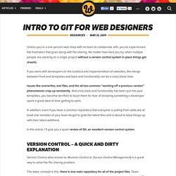 Intro to Git for Web Designers