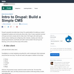 Intro to Drupal: Build a Simple CMS