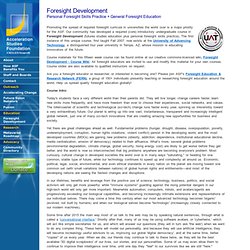 Intro to Foresight Development