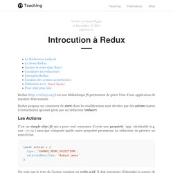 Introcution à Redux · Teaching