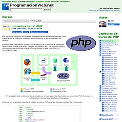 Introduccion al PHP - Cursos - Programación Web