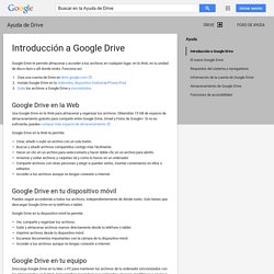 Introducción a Google Drive - Ayuda de Drive
