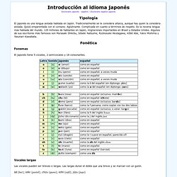 Introducción al idioma japonés