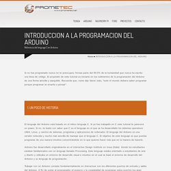 INTRODUCCION A LA PROGRAMACION DEL ARDUINO