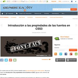 Introducción a las propiedades de las fuentes en CSS3