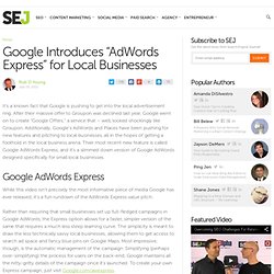 Google Introduces “AdWords Express” for Local Businesses