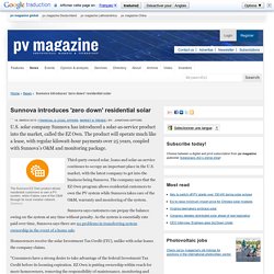 Sunnova introduces 'zero down' residential solar: pv-magazine