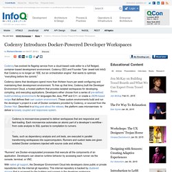 Codenvy Introduces Docker-Powered Developer Workspaces