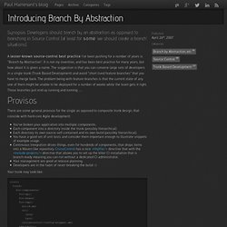 Introducing Branch By Abstraction