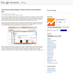 Introducing In-Page Analytics: Visual context for your Analytics data