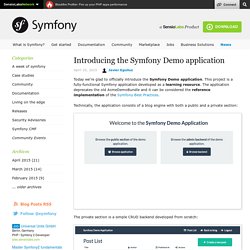 Introducing the Symfony Demo application