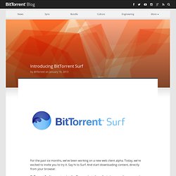 Introducing BitTorrent Surf
