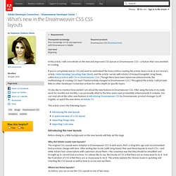 Introducing the new CSS layouts in Dreamweaver CS5