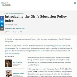 Girl's Education Policy Index - Global
