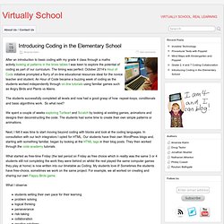 Introducing Coding in the Elementary School » Virtually School